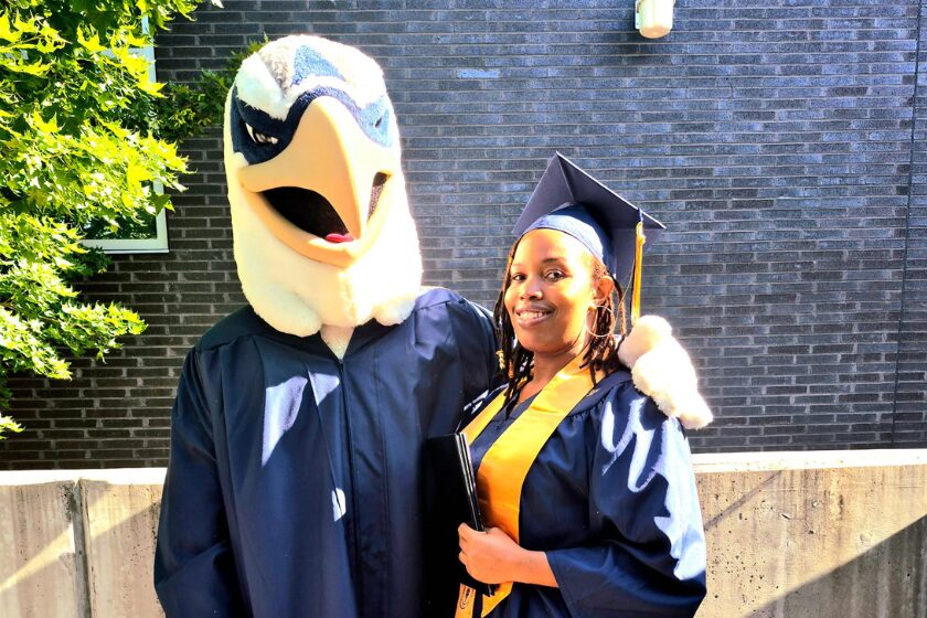 Orrie & Talon, the Wake Tech mascot